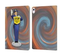 Head Case Designs Officially Licensed Larry Grossman Stop Pigging Out Retro Collection Leather Wallet Case Compatible With Apple iPad Air 13 2024/2025