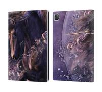 Head Case Designs Officially Licensed Laurie Prindle Chimera Black Rose Unicorn Fantasy Horse Leather Wallet Case Compatible With Apple iPad Pro 12.9 2020/2021/2022