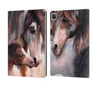 Head Case Designs Officially Licensed Laurie Prindle Generations Western Stallion Leather Wallet Case Compatible With Apple iPad Pro 12.9 2020/2021/2022