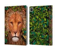 Head Case Designs Officially Licensed Laurie Prindle Return Of The King Lion Leather Wallet Case Compatible With Apple iPad Pro 12.9 2020/2021/2022