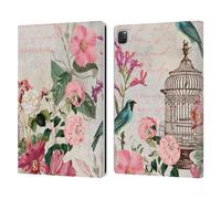 Head Case Designs Officially Licensed LebensArt Birdcage Master Birds And Floral Leather Wallet Case Compatible With Apple iPad Pro 12.9 2020/2021/2022
