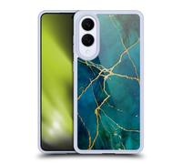 Head Case Designs Officially Licensed LebensArt Blue And Gold Mineral Marble Gel Case [Military Grade Protection] Compatible With Samsung Galaxy S25 Edge