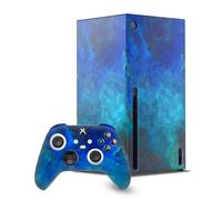 Head Case Designs Officially Licensed LebensArt Blue Malachit Art Mix Game Console Wrap and Game Controller Skin Bundle Compatible With Xbox Series X