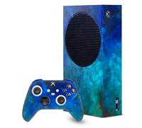 Head Case Designs Officially Licensed LebensArt Blue Malachit Art Mix Game Console Wrap and Game Controller Skin Bundle Compatible With Xbox Series S Console & Controller Bundle