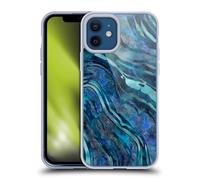 Head Case Designs Officially Licensed LebensArt Blue Tea Geo Liquid Marble Gel Case [Military Grade Protection] Compatible with Apple iPhone 12 / iPhone 12 Pro and Compatible with MagSafe