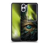 Head Case Designs Officially Licensed LebensArt Bright Teal Dragon Eye Mix Art Hard Back Case Compatible With Oppo Find N2 Flip