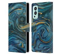 Head Case Designs Officially Licensed LebensArt Cerulean Dreams Geo Liquid Marble Leather Book Wallet Case Cover Compatible With OnePlus Nord 2 5G