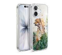 Head Case Designs Officially Licensed LebensArt Cheetah Garden Jungle Plants And Animals Gel Case [Military Grade Protection] Compatible with Apple iPhone 17 and Compatible with MagSafe