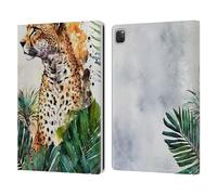 Head Case Designs Officially Licensed LebensArt Cheetah Garden Jungle Plants And Animals Leather Wallet Case Compatible With Apple iPad Pro 12.9 2020/2021/2022