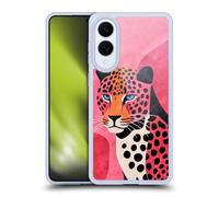 Head Case Designs Officially Licensed LebensArt Cheetah Pink Watercolor Jungle Plants And Animals Gel Case [Military Grade Protection] Compatible With Samsung Galaxy S25 Edge