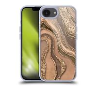 Head Case Designs Officially Licensed LebensArt Crystal Marble Amber Glamour Patterns Gel Case [Military Grade Protection] Compatible with Apple iPhone 16e and Compatible with MagSafe