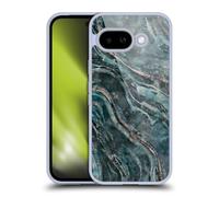 Head Case Designs Officially Licensed LebensArt Dark Teal Glamour Gemstone Marble Gel Case [Military Grade Protection] Compatible With Google Pixel 9A