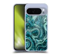 Head Case Designs Officially Licensed LebensArt Midnight Green Geo Liquid Marble Gel Case [Military Grade Protection] Compatible with Google Pixel 10 Pro XL and Compatible with MagSafe