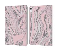 Head Case Designs Officially Licensed LebensArt Pink Glam Pastel Liquid Geode Leather Wallet Case Compatible With Apple iPad Air 13 2024/2025