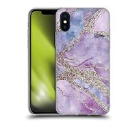 Head Case Designs Officially Licensed LebensArt Purple Marble Pastel Liquid Geode Gel Case [Military Grade Protection] Compatible with Apple iPhone X/iPhone XS and Compatible with MagSafe