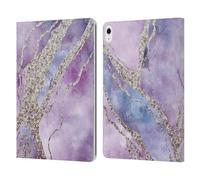 Head Case Designs Officially Licensed LebensArt Purple Marble Pastel Liquid Geode Leather Wallet Case Compatible With Apple iPad Air 13 2024/2025