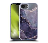 Head Case Designs Officially Licensed LebensArt Purple Mineral Marble Gel Case [Military Grade Protection] Compatible with Apple iPhone 16e and Compatible with MagSafe