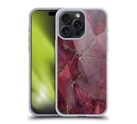 Head Case Designs Officially Licensed LebensArt Red Mineral Marble Gel Case [Military Grade Protection] Compatible with Apple iPhone 15 Pro Max and Compatible with MagSafe