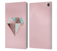 Head Case Designs Officially Licensed LebensArt Rose Gold Diamond Assorted Designs Leather Wallet Case Compatible With Amazon Fire Max 11 2023
