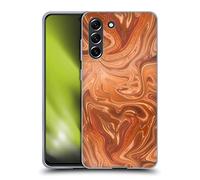 Head Case Designs Officially Licensed LebensArt Shiny Copper Concretes Gel Case [Military Grade Protection] Compatible with Samsung Galaxy S21 FE 5G and Compatible with MagSafe