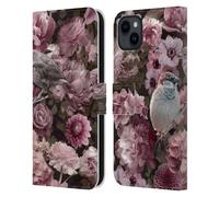 Head Case Designs Officially Licensed LebensArt Sparrows In Blush Pink Birds And Floral Leather Wallet Case Compatible With Apple iPhone 15 Plus