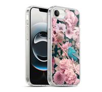 Head Case Designs Officially Licensed LebensArt Sparrows In Pink Birds And Floral Gel Case [Military Grade Protection] Compatible with Apple iPhone 16e / iPhone 17e and Compatible with MagSafe