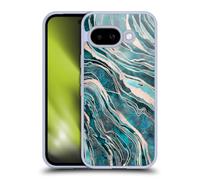 Head Case Designs Officially Licensed LebensArt Teal And Rosegold Gemstone Marble Gel Case [Military Grade Protection] Compatible With Google Pixel 9A