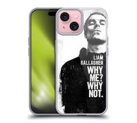 Head Case Designs Officially Licensed Liam Gallagher Why Me Graphics Gel Case [Military Grade Protection] Compatible with Apple iPhone 15 and Compatible with MagSafe