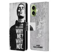 Head Case Designs Officially Licensed Liam Gallagher Why Me Graphics Leather Wallet Case Compatible With Apple iPhone 17
