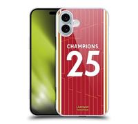 Head Case Designs Officially Licensed Liverpool Football Club 2024/25 Home Kit 2025 Premier League Champions Hard Back Case Compatible With Apple iPhone 16 Plus