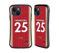 Head Case Designs Officially Licensed Liverpool Football Club 2024/25 Home Kit 2025 Premier League Champions Hybrid Case Compatible With Apple iPhone 15