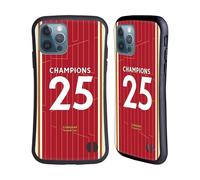 Head Case Designs Officially Licensed Liverpool Football Club 2024/25 Home Kit 2025 Premier League Champions Hybrid Case Compatible With Apple iPhone 12 / iPhone 12 Pro