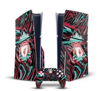 Head Case Designs Officially Licensed Liverpool Football Club Abstract Brush Art Vinyl Sticker Gaming Skin Decal Compatible With Sony PlayStation 5 PS5 Slim Disc Edition Console & DualSense Controller