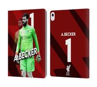 Head Case Designs Officially Licensed Liverpool Football Club Alisson Becker 2021/22 First Team Leather Wallet Case Compatible With Apple iPad Air 13 2024/2025