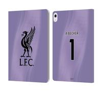 Head Case Designs Officially Licensed Liverpool Football Club Alisson Becker 2022/23 Players Home Kit Leather Wallet Case Compatible With Apple iPad Air 13 2024/2025