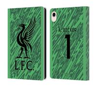 Head Case Designs Officially Licensed Liverpool Football Club Alisson Becker 2024/25 Players Home Kit Leather Wallet Case Compatible With Apple iPad mini (2021/2024)