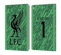 Head Case Designs Officially Licensed Liverpool Football Club Alisson Becker 2024/25 Players Home Kit Leather Wallet Case Compatible With Apple iPad 10.2 2019/2020/2021