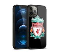 Head Case Designs Officially Licensed Liverpool Football Club Black 1 Crest 1 Gel Armour Case [Military Grade Protection] Compatible With Apple iPhone 12 Pro Max