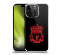 Head Case Designs Officially Licensed Liverpool Football Club Black 1 Crest 2 Hard Back Case Compatible With Apple iPhone 15 Pro