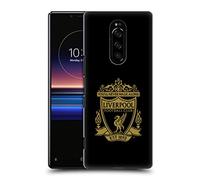 Head Case Designs Officially Licensed Liverpool Football Club Black 2 Crest 2 Hard Back Case Compatible With Sony Xperia XZ4 / One