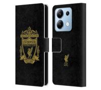 Head Case Designs Officially Licensed Liverpool Football Club Black 2 Crest 2 Leather Book Wallet Case Cover Compatible With Xiaomi Redmi Note 13/13 Pro 5G
