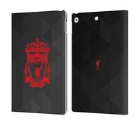 Head Case Designs Officially Licensed Liverpool Football Club Black Geometric 2 Crest 1 Leather Wallet Case Compatible With Apple iPad 10.2 2019/2020/2021