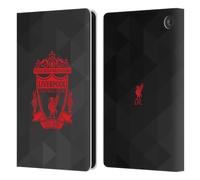 Head Case Designs Officially Licensed Liverpool Football Club Black Geometric 2 Crest 1 Leather Wallet Case Compatible With Amazon Fire 7 2022