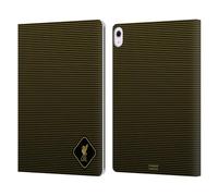 Head Case Designs Officially Licensed Liverpool Football Club Black & Gold Crest & Liverbird 2 Leather Wallet Case Compatible With Apple iPad Air 13 2024/2025