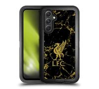 Head Case Designs Officially Licensed Liverpool Football Club Black & Gold Marble Crest & Liverbird Patterns 1 Ultra-Armoured Shockproof Case Compatible With Samsung Galaxy A54 5G