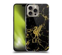 Head Case Designs Officially Licensed Liverpool Football Club Black & Gold Marble Crest & Liverbird Patterns 1 Hard Back Case Compatible With Apple iPhone 16 Pro Max