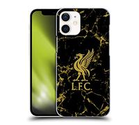 Head Case Designs Officially Licensed Liverpool Football Club Black & Gold Marble Crest & Liverbird Patterns 1 Hard Back Case Compatible With Apple iPhone 12 Mini