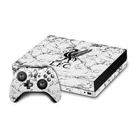 Head Case Designs Officially Licensed Liverpool Football Club Black Liver Bird Marble Art Vinyl Sticker Gaming Skin Decal Cover Compatible With Xbox One X Console and Controller Bundle