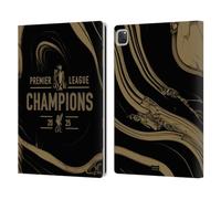 Head Case Designs Officially Licensed Liverpool Football Club Black Marble 2025 Premier League Champions Leather Wallet Case Compatible With Apple iPad Pro 12.9 2020/2021/2022
