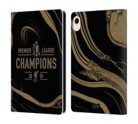 Head Case Designs Officially Licensed Liverpool Football Club Black Marble 2025 Premier League Champions Leather Wallet Case Compatible With Apple iPad mini (2021/2024)